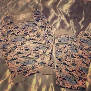 Hanna Anderson organic cotton kids jammies size 10